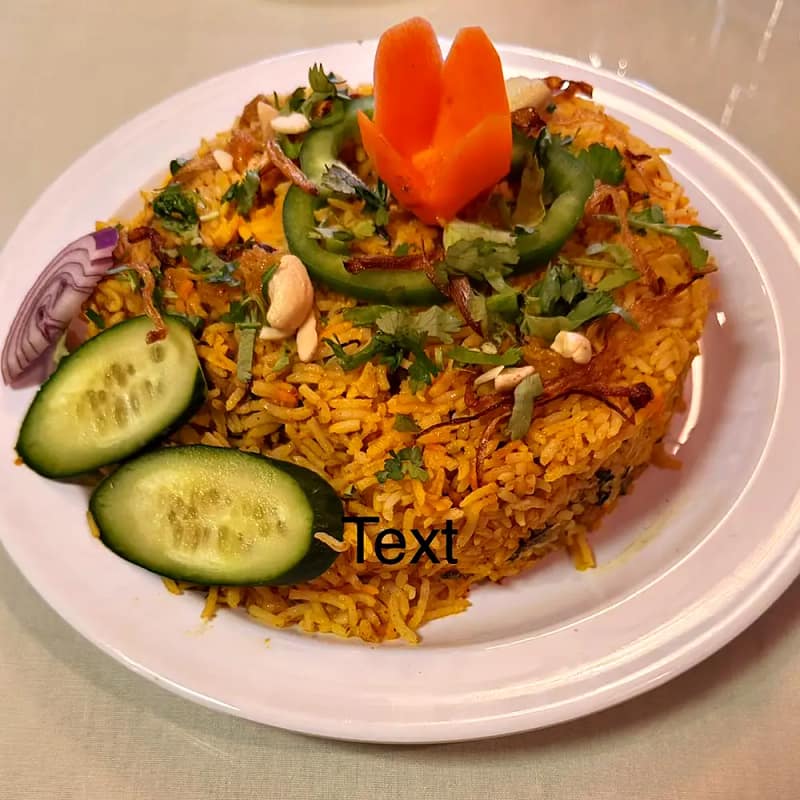 Chicken Biryani — spiced basmati rice layered with chicken