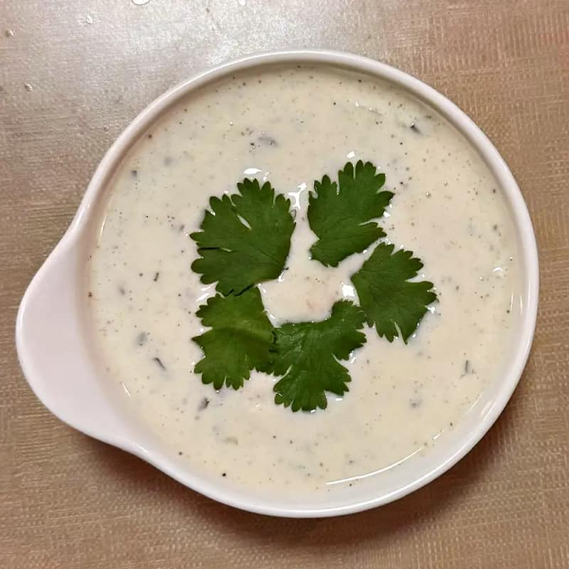 Raita — homemade yogurt with cucumber and mint
